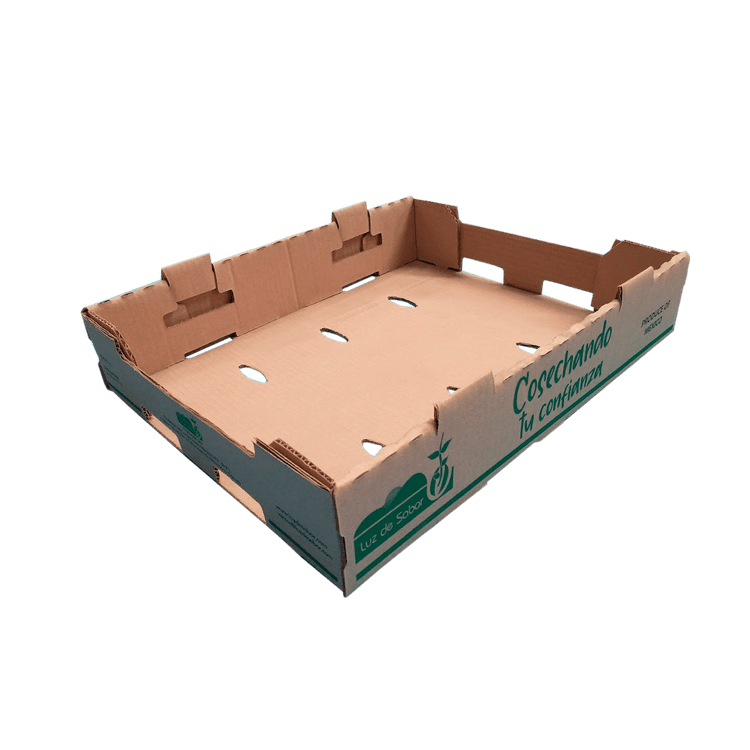 Self-assembling cardboard box with printing