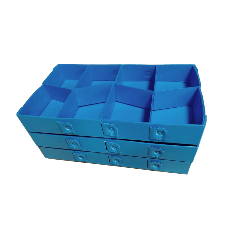 Corrugated plastic tray with cavities