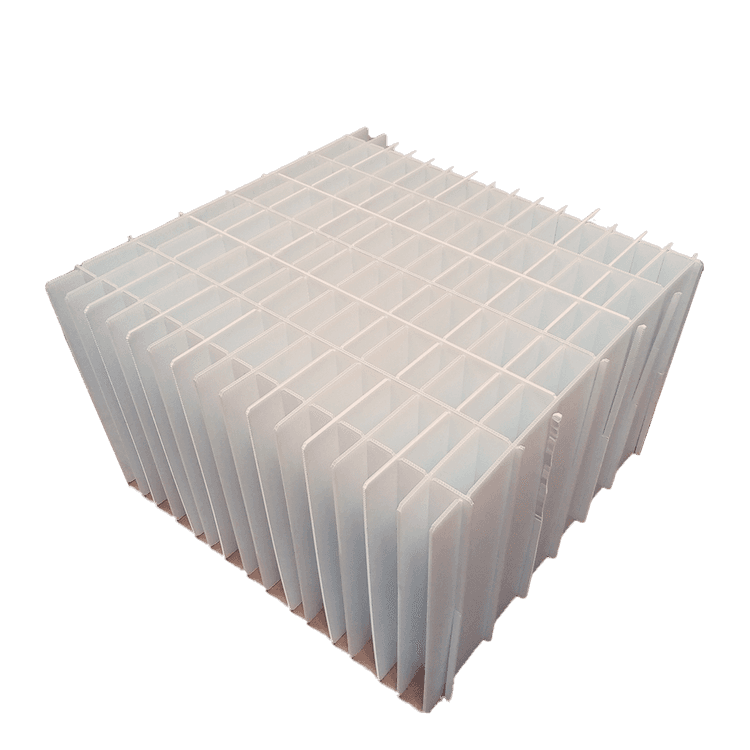 Corrugated plastic cell