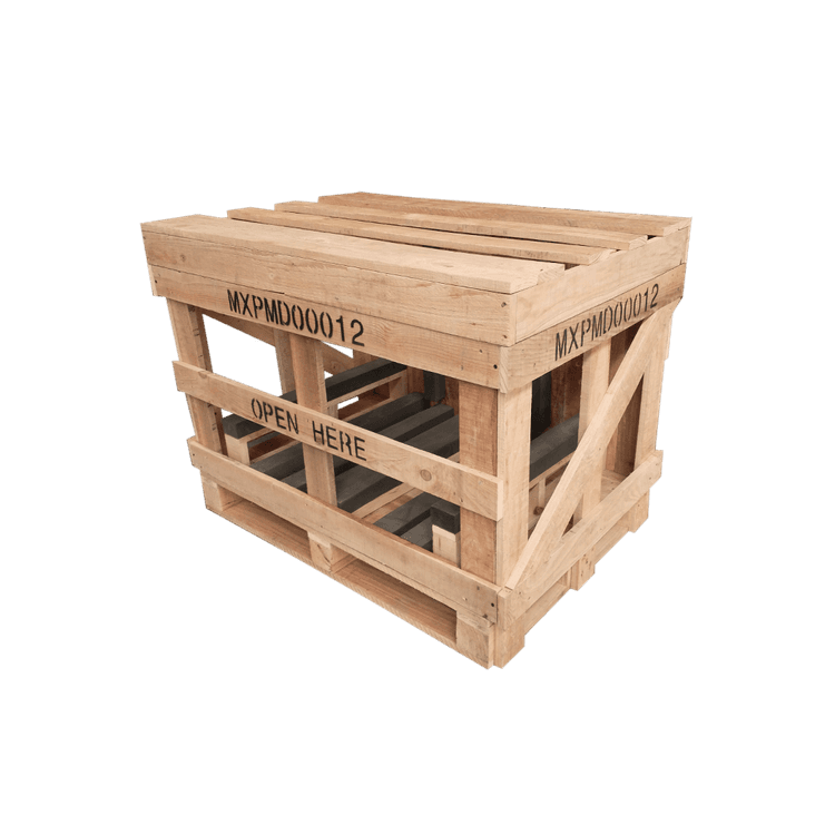 Rack con bloques de eva/polifoam y tarima de madera integrada con HT
